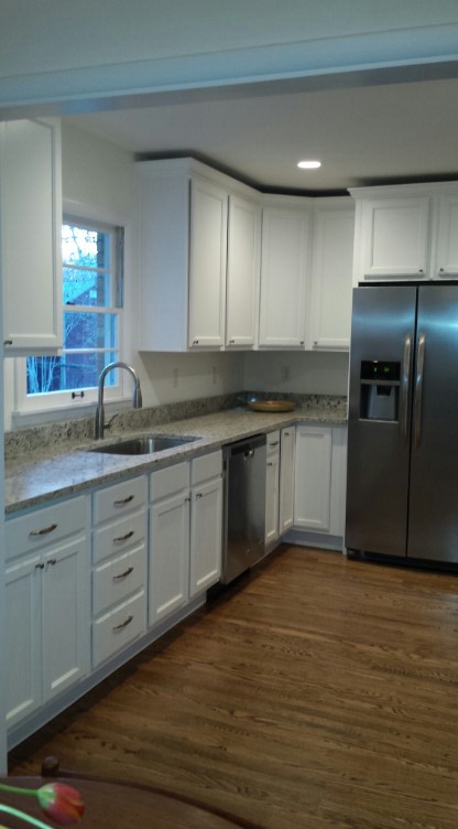 After kitchen custom cabinetry