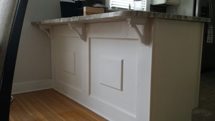 After kitchen custom counter top